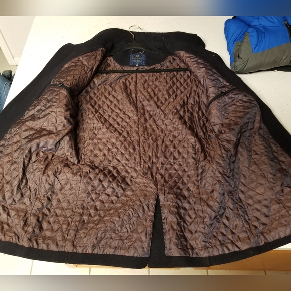 Faboer Womens Sz. 50 Peacoat US Sz. M Black Wool - Picture 6 of 16